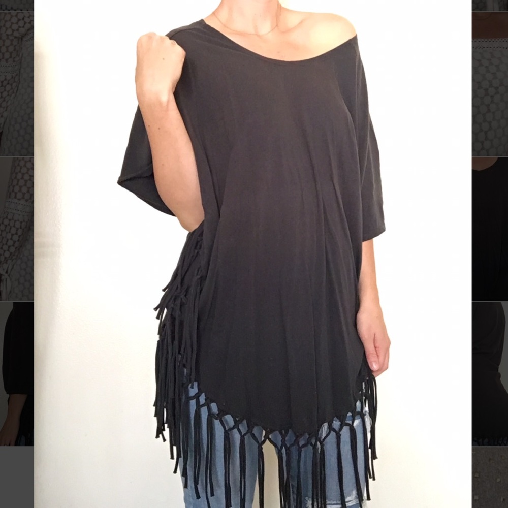 RVCA FRINGE BLACK T